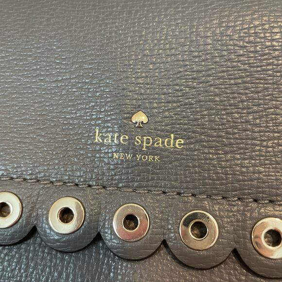 Kate Spade Gray Leather Paloma Road Crossbody Bag Purse - Picture 9 of 13